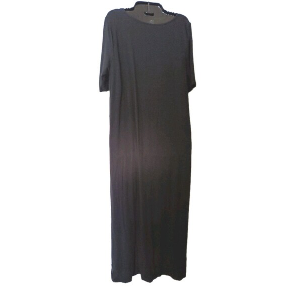 J Jill Wearever Collection Maxi Dress Size Medium Black Gray Colorblock  Career - Picture 2 of 6